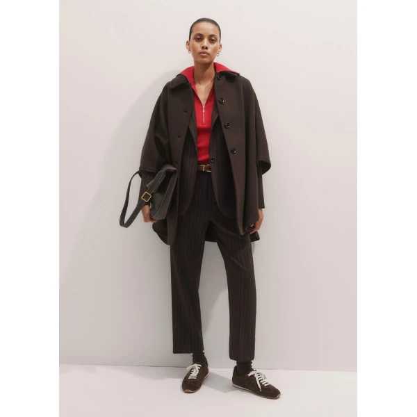 Me + Em Slim Crop Trouser – luxury British Brown in Me and Em exclusively at Luxury Shoes 