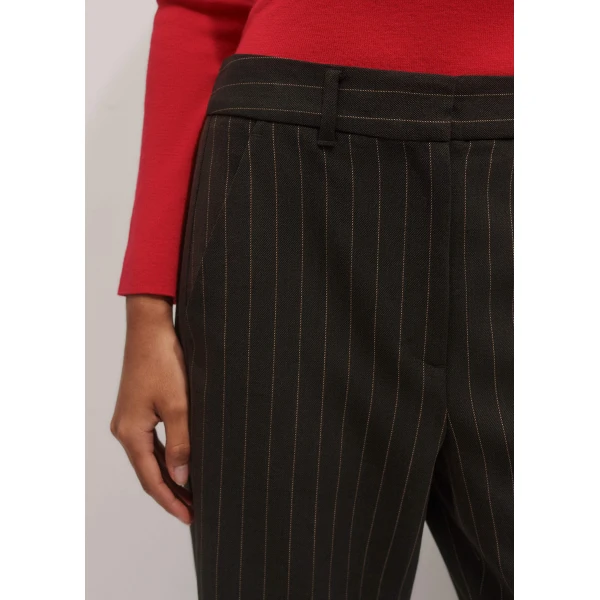 Me + Em Slim Crop Trouser – luxury British Brown in Me and Em exclusively at Luxury Shoes 