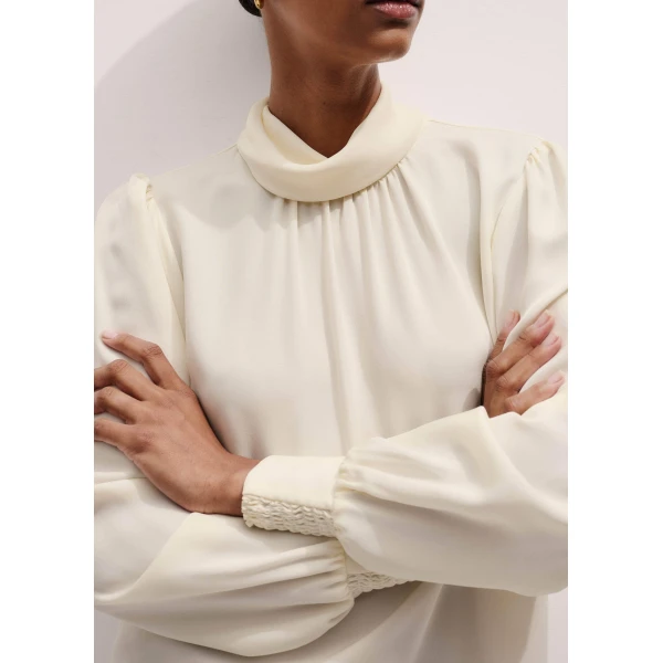 Me and Em Slim Cut Blouse – luxury British Ivory in Me and Em exclusively at Luxury Shoes 