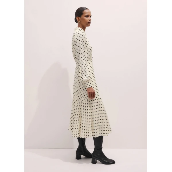 Me and Em Smart Touch Midi Dress – luxury British Ivory in Me and Em exclusively at Luxury Shoes 