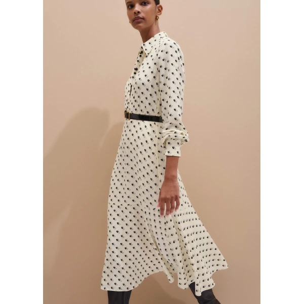 Me + Em Smart Touch Midi Dress – luxury British Ivory in Me and Em exclusively at Luxury Shoes 