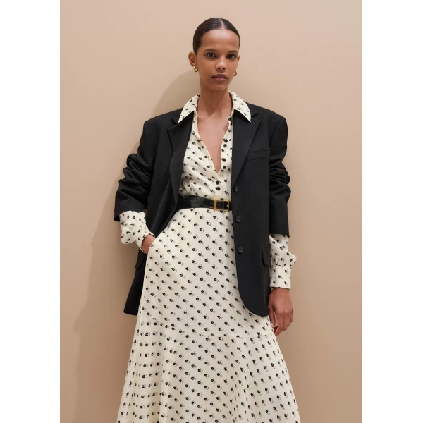Me + Em Smart Touch Midi Dress – luxury British Ivory in Me and Em exclusively at Luxury Shoes 