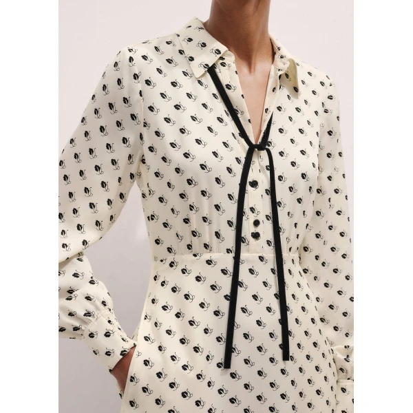 Me + Em Smart Touch Midi Dress – luxury British Ivory in Me and Em exclusively at Luxury Shoes 