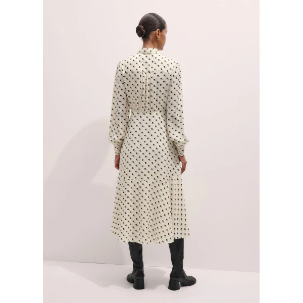 Me + Em Smart Touch Midi Dress – luxury British Ivory in Me and Em exclusively at Luxury Shoes 