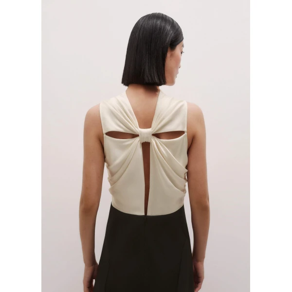 Me + Em Statement Back Dress – luxury British Black in Me and Em exclusively at Luxury Shoes 