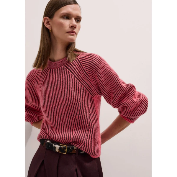 Me + Em Statement Jumper – luxury British Red in Me and Em exclusively at Luxury Shoes 