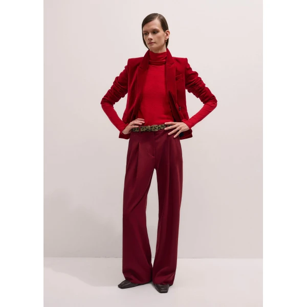 Me + Em Statement Man Pant – luxury British Red in Me and Em exclusively at Luxury Shoes 