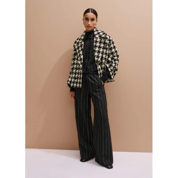 Me + Em Statement Swing Coat – luxury British Multicolour in Me and Em exclusively at Luxury Shoes 