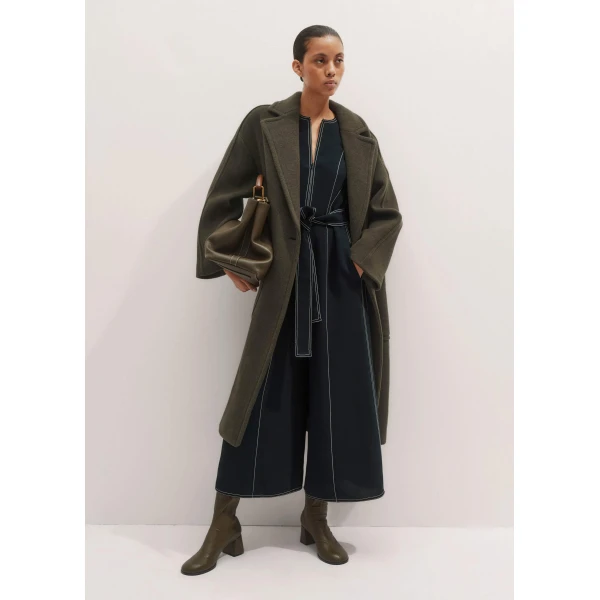 Me + Em Stitch Jumpsuit + Belt – luxury British Blue in Me and Em exclusively at Luxury Shoes 