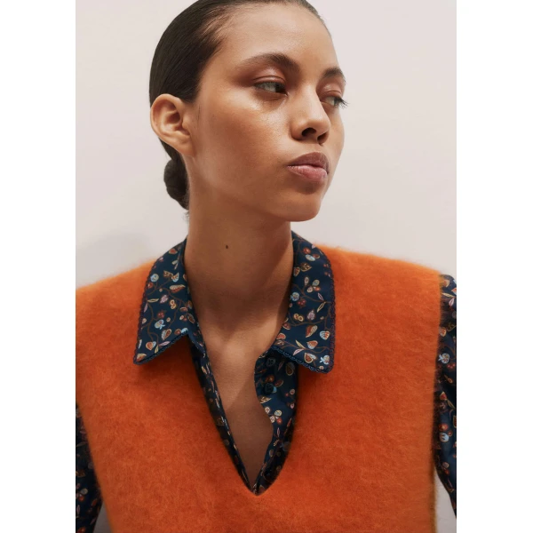 Me and Em Straight Blouse – luxury British Blue in Me and Em exclusively at Luxury Shoes 