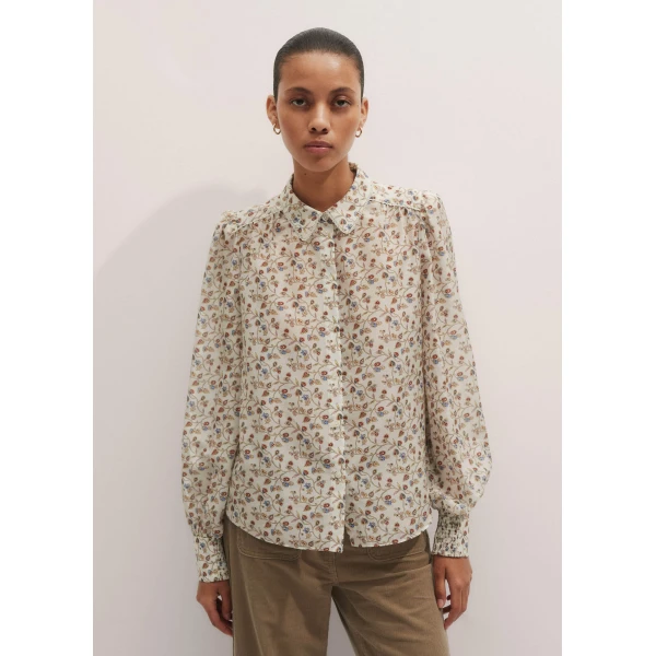 Me + Em Straight Blouse – luxury British Ivory in Me and Em exclusively at Luxury Shoes 
