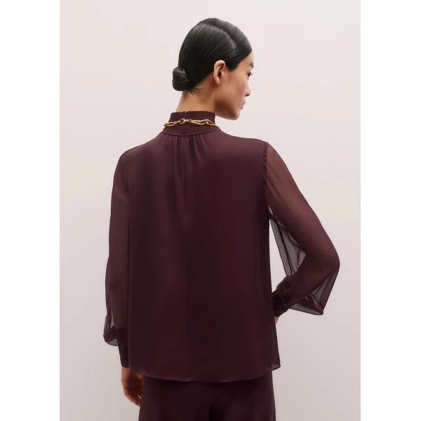 Me + Em Straight Blouse – luxury British Red in Me and Em exclusively at Luxury Shoes 