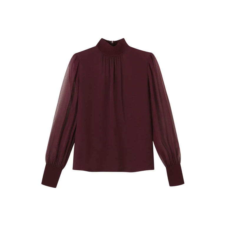 Me and Em Straight Blouse – luxury British Red in Me and Em exclusively at Luxury Shoes 