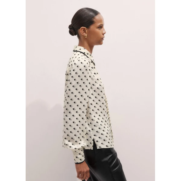 Me and Em Straight Blouse + Tie – luxury British Ivory in Me and Em exclusively at Luxury Shoes 