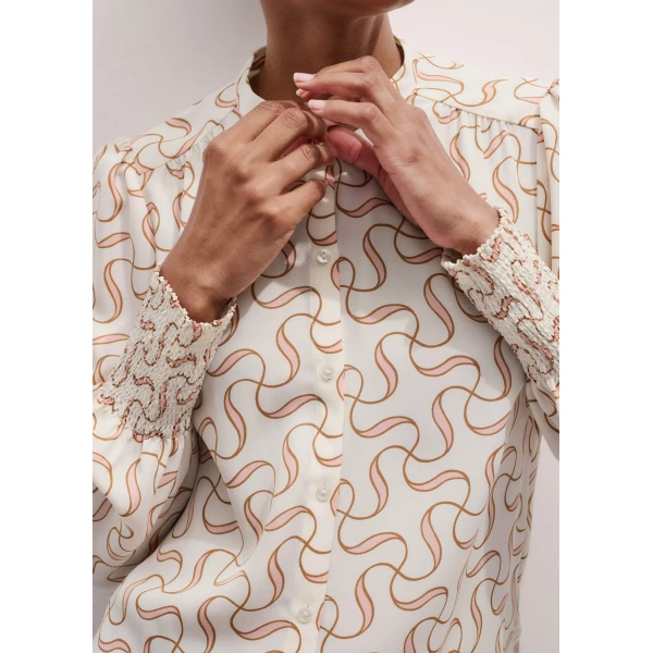 Me and Em Straight Blouse + Tie – luxury British Ivory in Me and Em exclusively at Luxury Shoes 