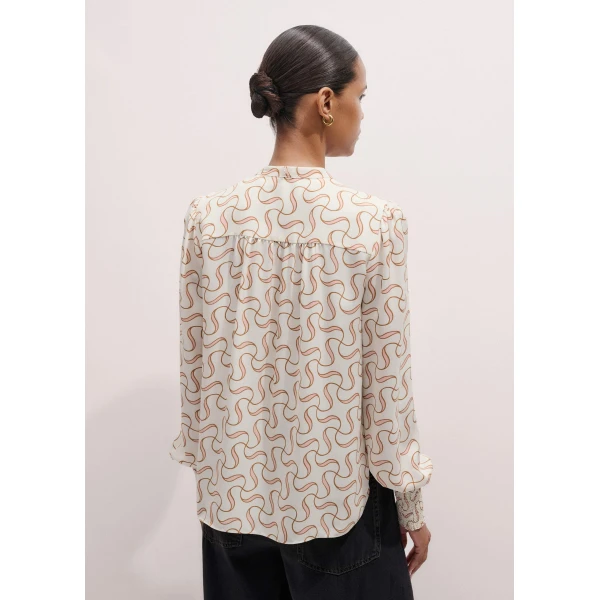 Me + Em Straight Blouse + Tie – luxury British Multicolour in Me and Em exclusively at Luxury Shoes 