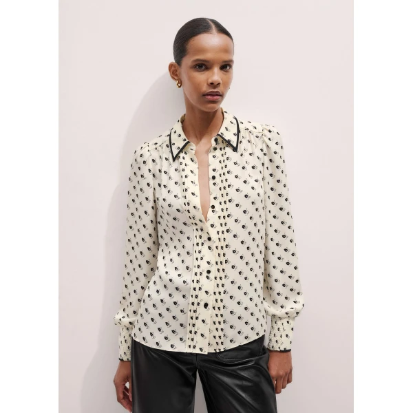 Me and Em Straight Blouse + Tie – luxury British Ivory in Me and Em exclusively at Luxury Shoes 