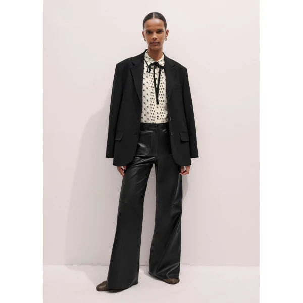 Me and Em Straight Blouse + Tie – luxury British Ivory in Me and Em exclusively at Luxury Shoes 