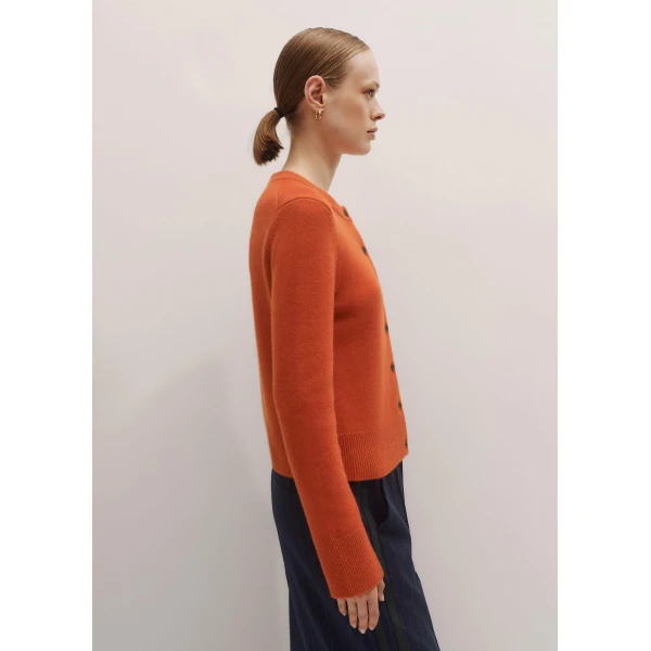 Me + Em Straight Cardigan – luxury British Orange in Me and Em exclusively at Luxury Shoes 