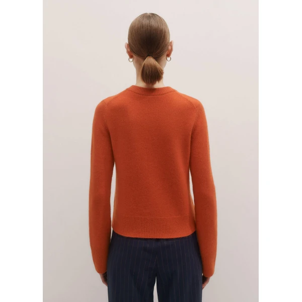 Me + Em Straight Cardigan – luxury British Orange in Me and Em exclusively at Luxury Shoes 