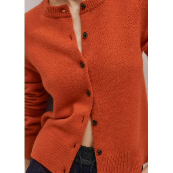 Me and Em Straight Cardigan – luxury British Orange in Me and Em exclusively at Luxury Shoes 