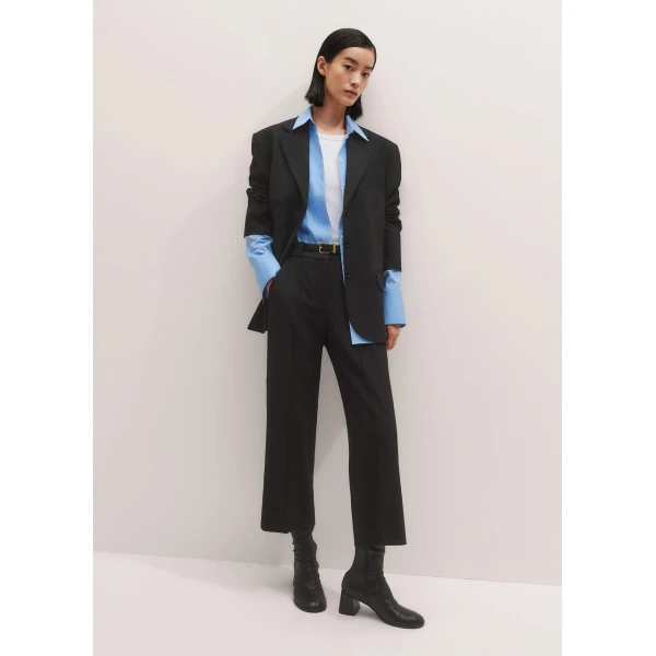Me + Em Straight Crop Trouser – luxury British Black in Me and Em exclusively at Luxury Shoes 