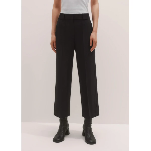 Me and Em Straight Crop Trouser – luxury British Black in Me and Em exclusively at Luxury Shoes 