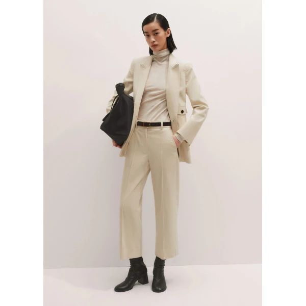 Me and Em Straight Crop Trouser – luxury British Ivory in Me and Em exclusively at Luxury Shoes 