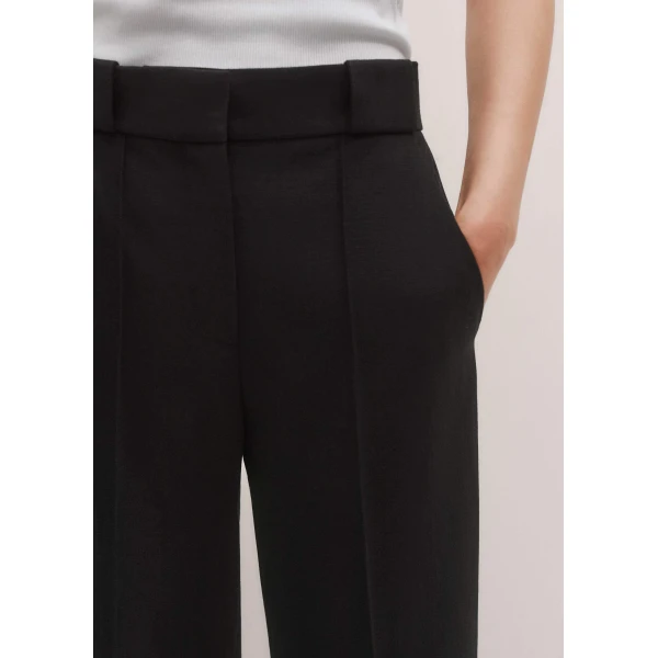 Me + Em Straight Crop Trouser – luxury British Black in Me and Em exclusively at Luxury Shoes 