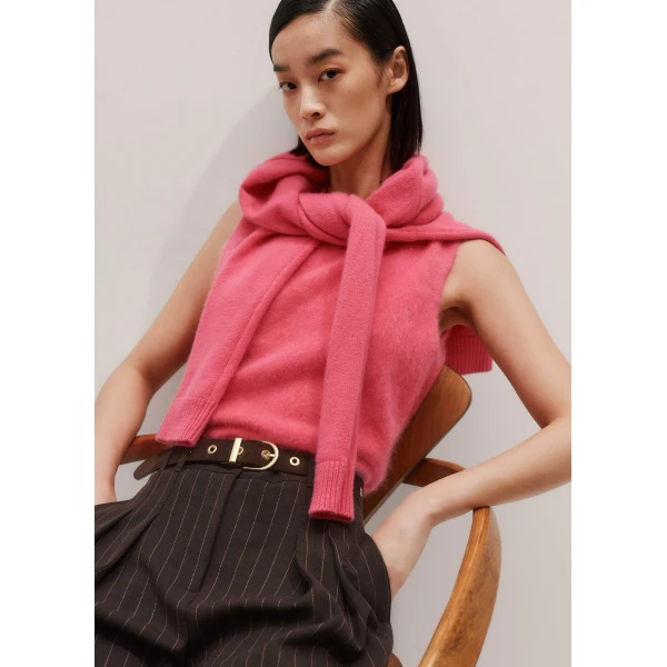 Me and Em Straight Knit Vest – luxury British Pink in Me and Em exclusively at Luxury Shoes 