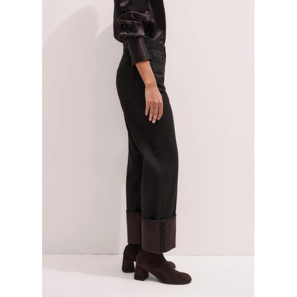 Me + Em Straight-Leg Jean – luxury British Black in Me and Em exclusively at Luxury Shoes 