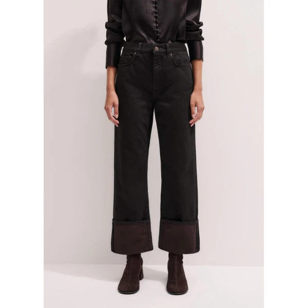Me and Em Straight-Leg Jean – luxury British Black in Me and Em exclusively at Luxury Shoes 