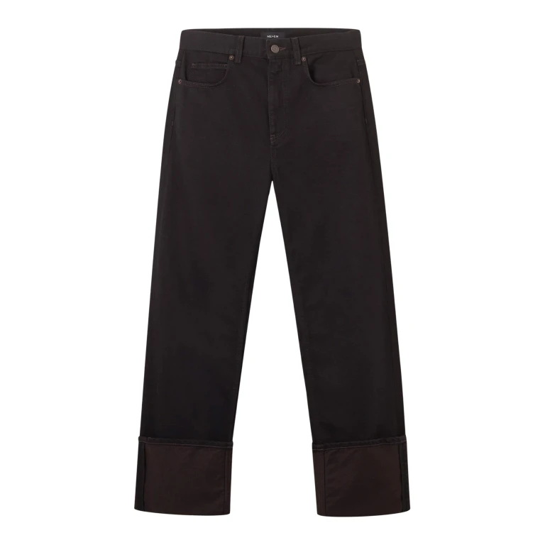 Me and Em Straight-Leg Jean – luxury British Black in Me and Em exclusively at Luxury Shoes 