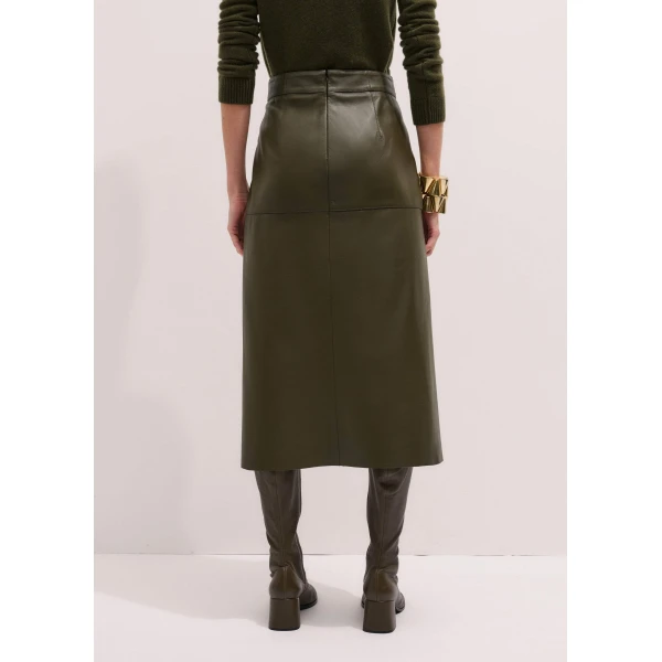 Me + Em Straight Maxi Skirt – luxury British Green in Me and Em exclusively at Luxury Shoes 