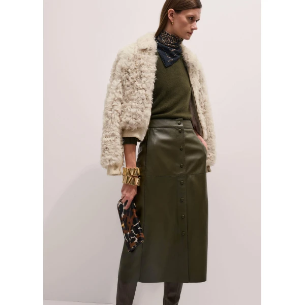 Me + Em Straight Maxi Skirt – luxury British Green in Me and Em exclusively at Luxury Shoes 