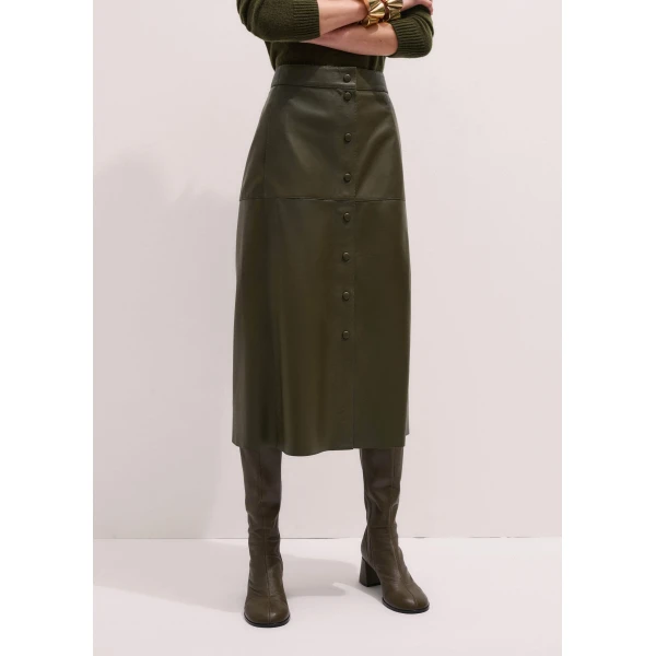 Me and Em Straight Maxi Skirt – luxury British Green in Me and Em exclusively at Luxury Shoes 
