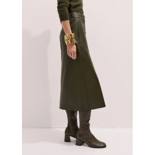 Me and Em Straight Maxi Skirt – luxury British Green in Me and Em exclusively at Luxury Shoes 