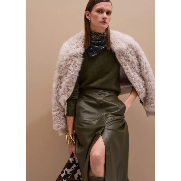 Me and Em Straight Maxi Skirt – luxury British Green in Me and Em exclusively at Luxury Shoes 