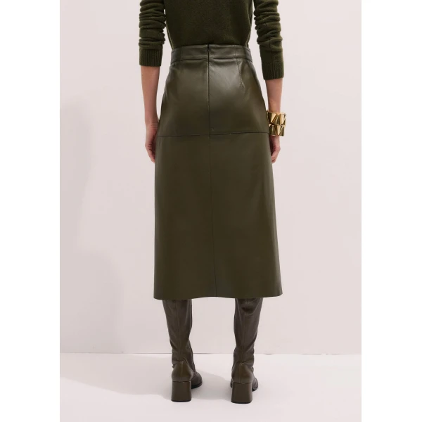 Me + Em Straight Maxi Skirt – luxury British Green in Me and Em exclusively at Luxury Shoes 