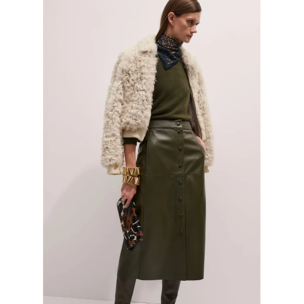 Me and Em Straight Maxi Skirt – luxury British Green in Me and Em exclusively at Luxury Shoes 