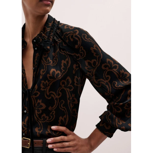 Me and Em Straight Shirt + Tie – luxury British Black in Me and Em exclusively at Luxury Shoes 