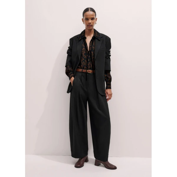 Me + Em Straight Shirt + Tie – luxury British Black in Me and Em exclusively at Luxury Shoes 