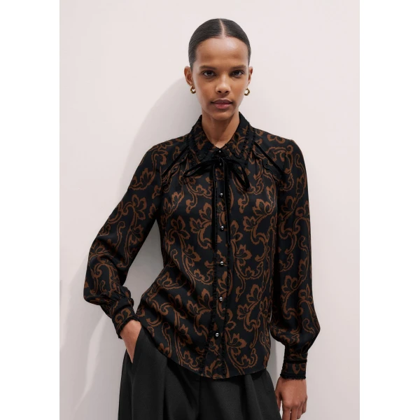 Me and Em Straight Shirt + Tie – luxury British Black in Me and Em exclusively at Luxury Shoes 