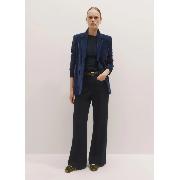 Me and Em Subtle Flare Trouser – luxury British Blue in Me and Em exclusively at Luxury Shoes 