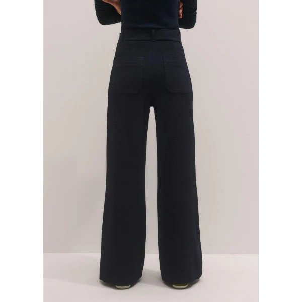 Me + Em Subtle Flare Trouser – luxury British Blue in Me and Em exclusively at Luxury Shoes 