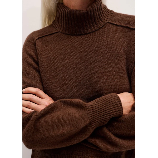 Me and Em Sunday Jumper + Snood – luxury British Brown in Me and Em exclusively at Luxury Shoes 