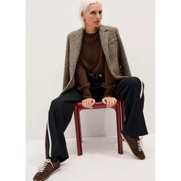 Me + Em Sunday Jumper + Snood – luxury British Brown in Me and Em exclusively at Luxury Shoes 