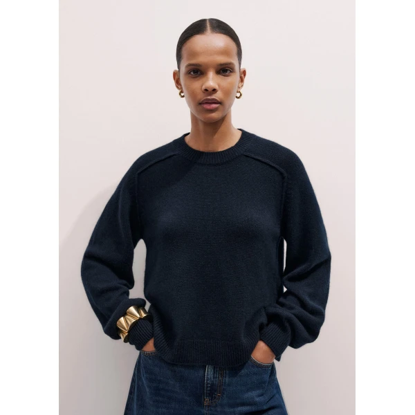 Me and Em Sunday Jumper + Snood – luxury British Blue in Me and Em exclusively at Luxury Shoes 