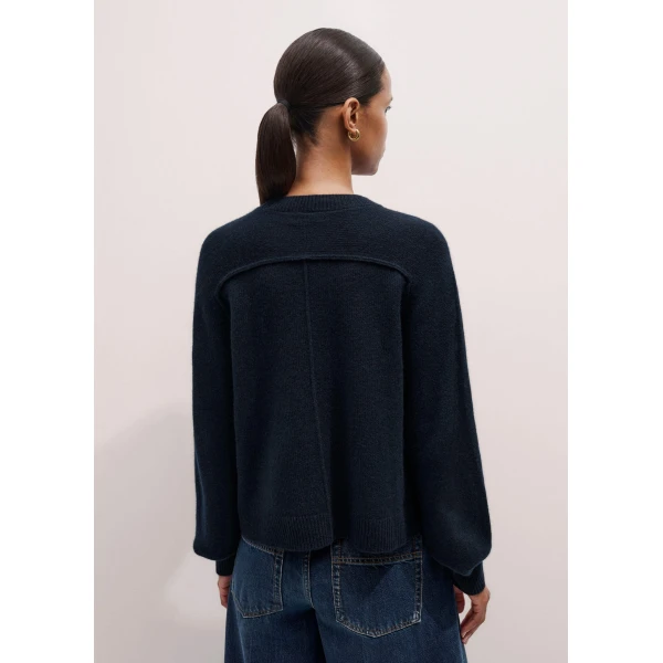Me + Em Sunday Jumper + Snood – luxury British Blue in Me and Em exclusively at Luxury Shoes 