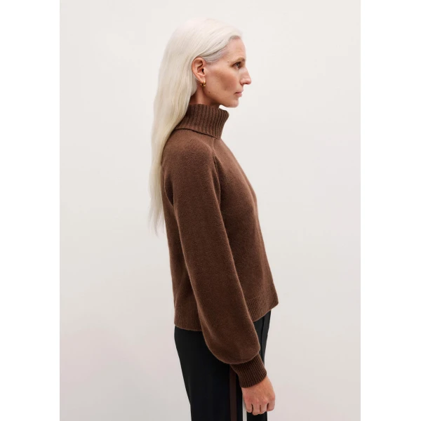 Me and Em Sunday Sweater + Snood – luxury British Brown in Me and Em exclusively at Luxury Shoes 
